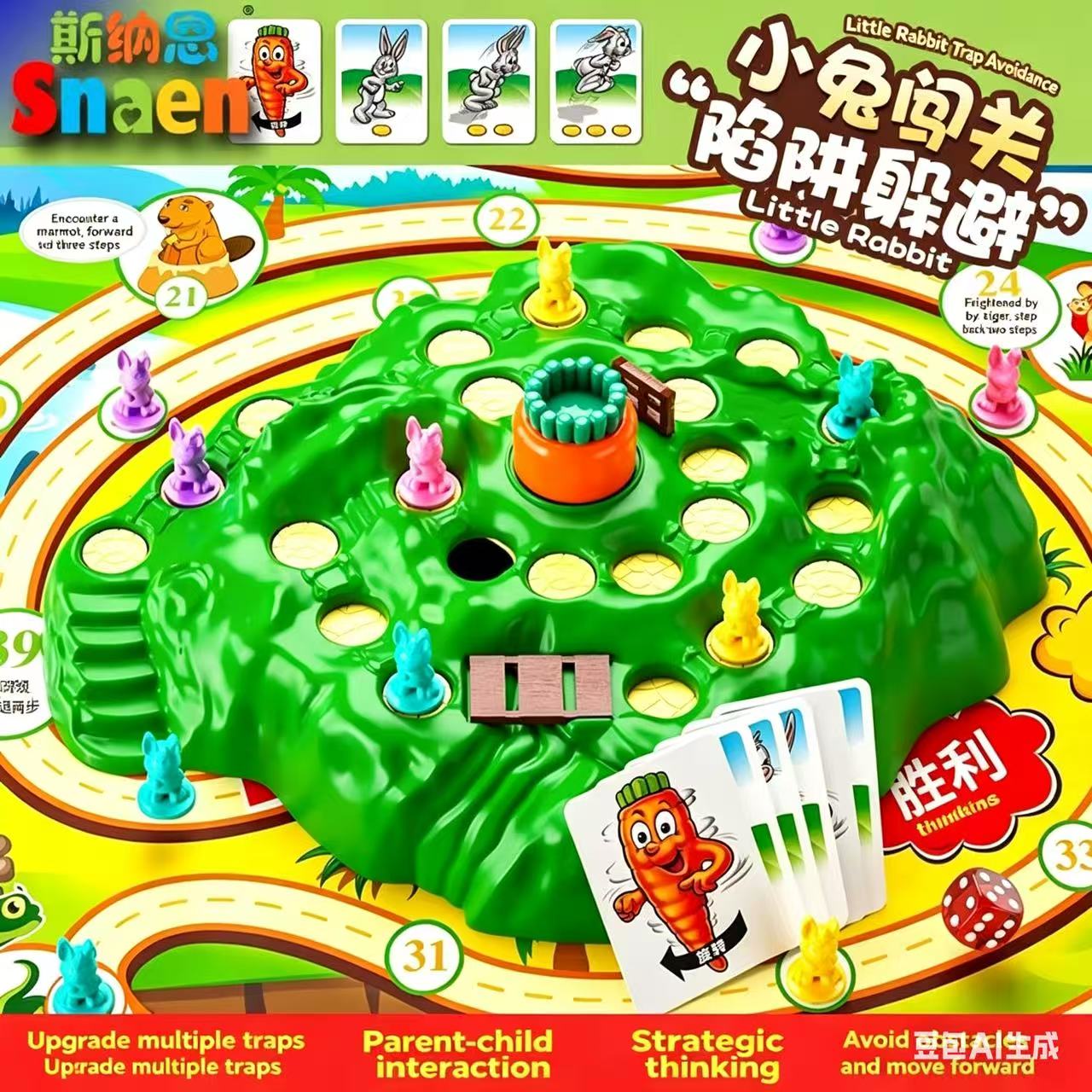 Board Game Saboteur - 핫세일 재미있는 장난감 토끼잡이 게임 업그레이드된