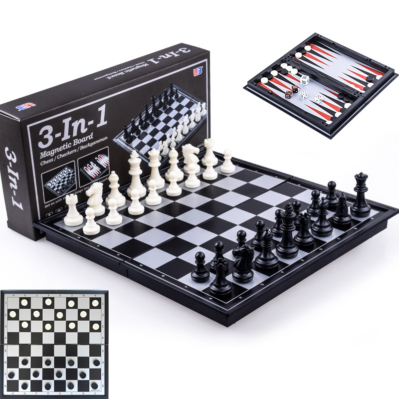 Board Game Zenith - 접이식 자석 체스 25CM 체커 백개먼