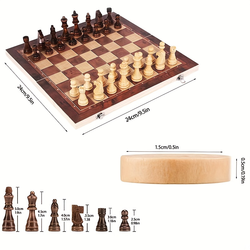 3 in 1 체스 보드, 접이식 목재 휴대용 체스 게임 - Board Game Zenith 리뷰 및 가격