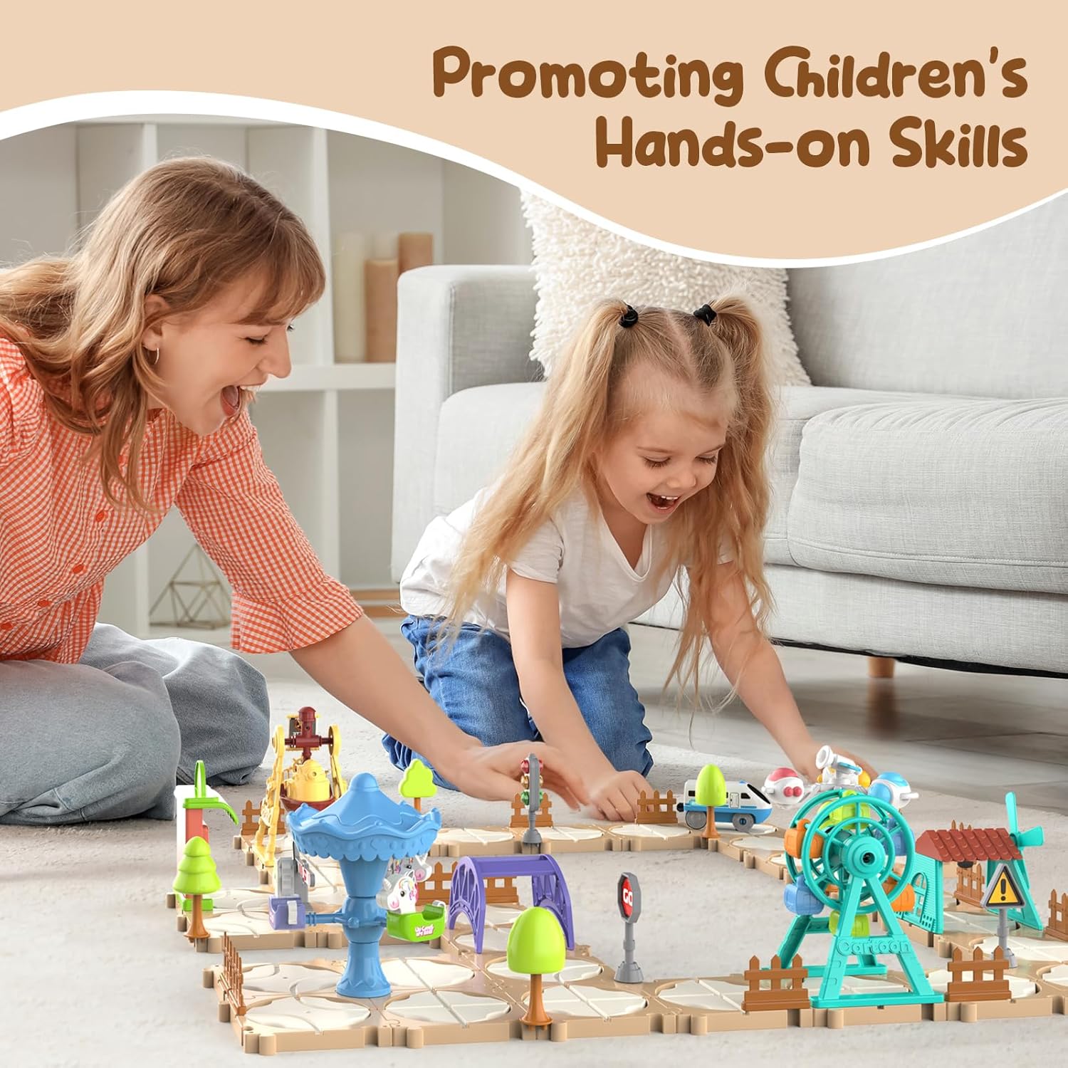DIY 퍼즐 트랙 자동차 세트 조립 장면 레일 기차 학 - Board Game For Kids 리뷰 및 가격