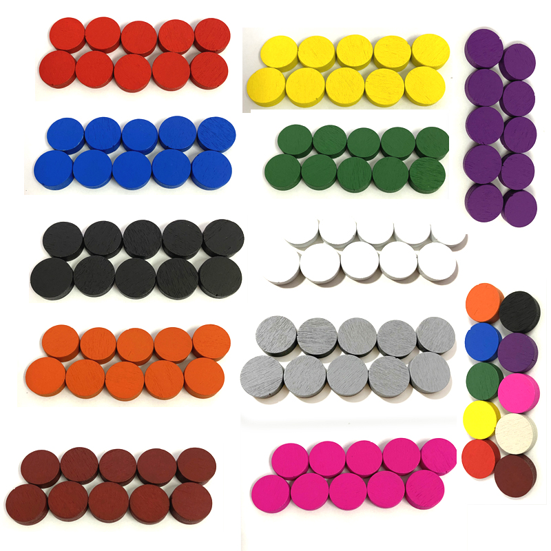 50 조각 15*5MM 11 색 나무 디스크 디스크 전 - Board Game Sequence 리뷰 및 가격