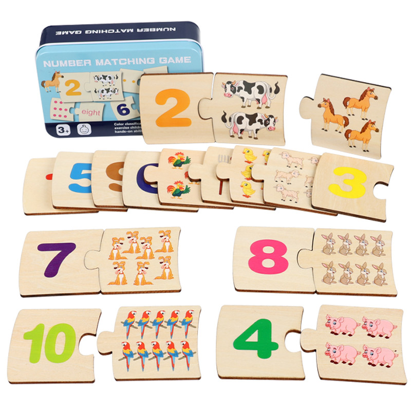 어린이 철제 상자 숫자 학습 나무 동물 음식 퍼즐 보드 - Board Game For Kids 리뷰 및 가격